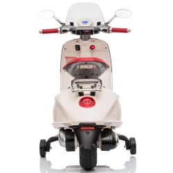 Scooter Piaggio Vespa WHITE biały pojazd akumulatorowy jeździk skuter z napędem elektrycznym Sun Baby J04.007.1.2